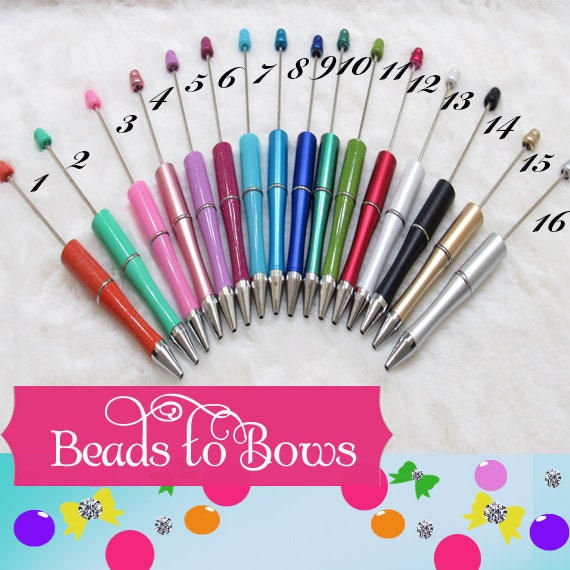 Proud to Be DIY Bubblegum Bead PLASTIC Pen Kit, DIY Pens, Bubblegum Pens,  20mm Bubblegum Beads, Beadable Pen Topper, Pens Bulk, Pens Blank 