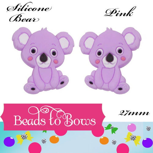 1 - 54mm Large Pink Rhinestone Bow bead, Rhinestone Bow, Chunky Bow, B –  Beadstobows