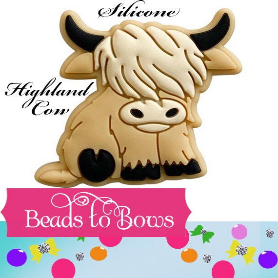SEWACC 10pcs Highland Beads Animal Beads Silicone Beads Cute Teether Silica  Gel Light Brown Baby Light Brown 2.8x2.7cm