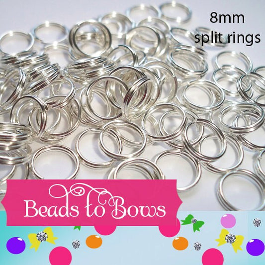 Quality 8mm DOUBLE LOOP split rings, Strong double loop split rings DOUBLE split rings hold there shape