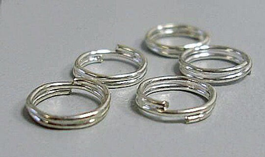 10mm Iorn  DOUBLE LOOP Split Rings, 10mm Strong Double Loop Split Rings DOUBLE Split Rings, Key Ring Jump Rings