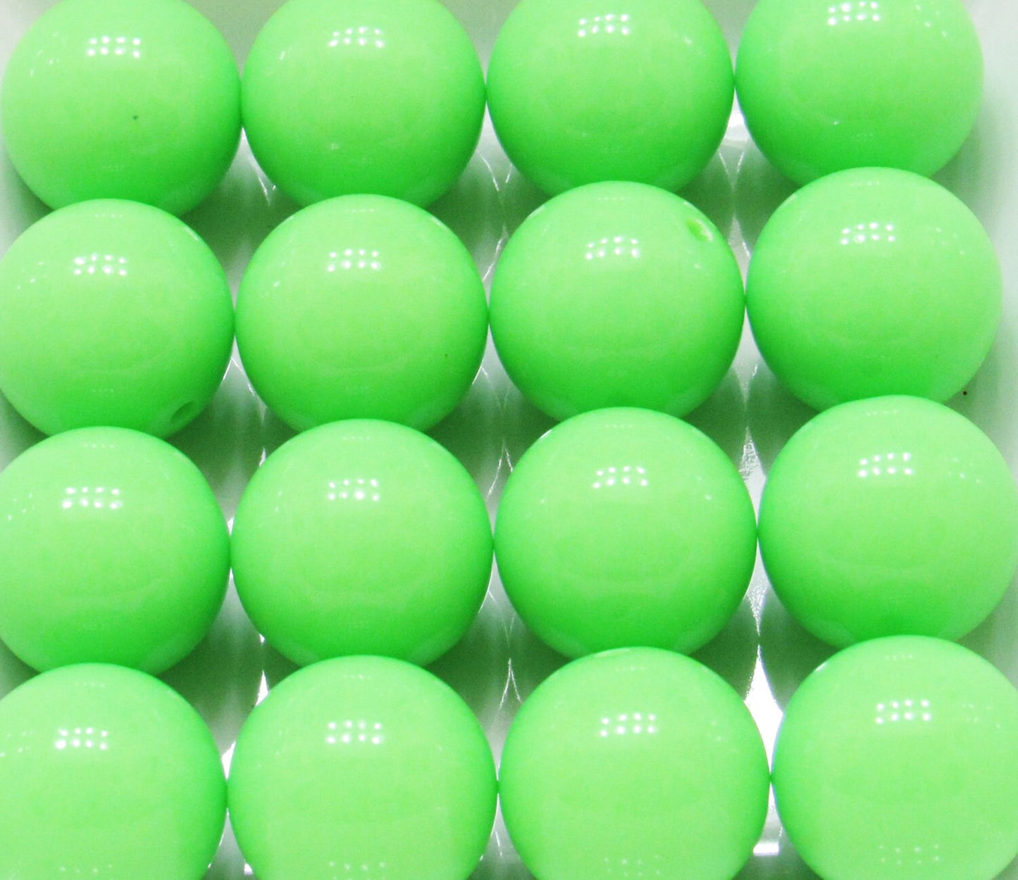 10 Neon Lime 20mm Bubblegum Beads, Chunky Neon Lime Acrylic Beads, Bubblegum Bead Supply, Acrylic Bubblegum Beads, Jewelry Supply