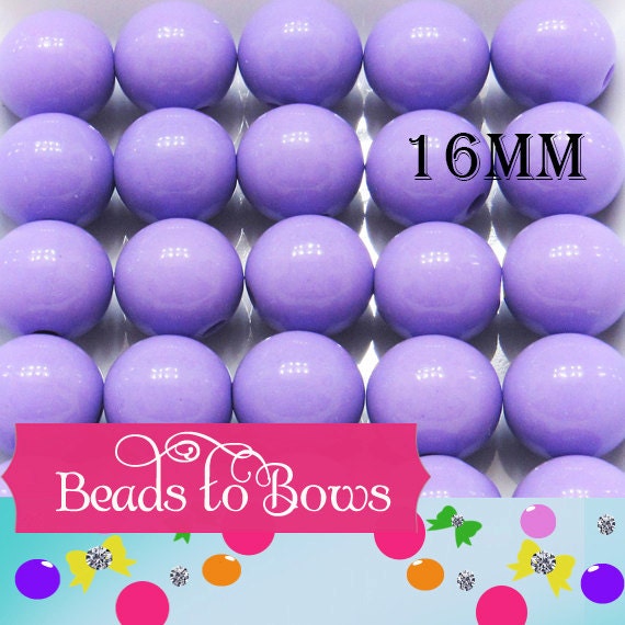 10 ct Chunky 16mm Beads Solid Purple Bubblegum Bead, Chunky Gumball Bead, Chunky Necklace Bead Supply, Acrylic Bead