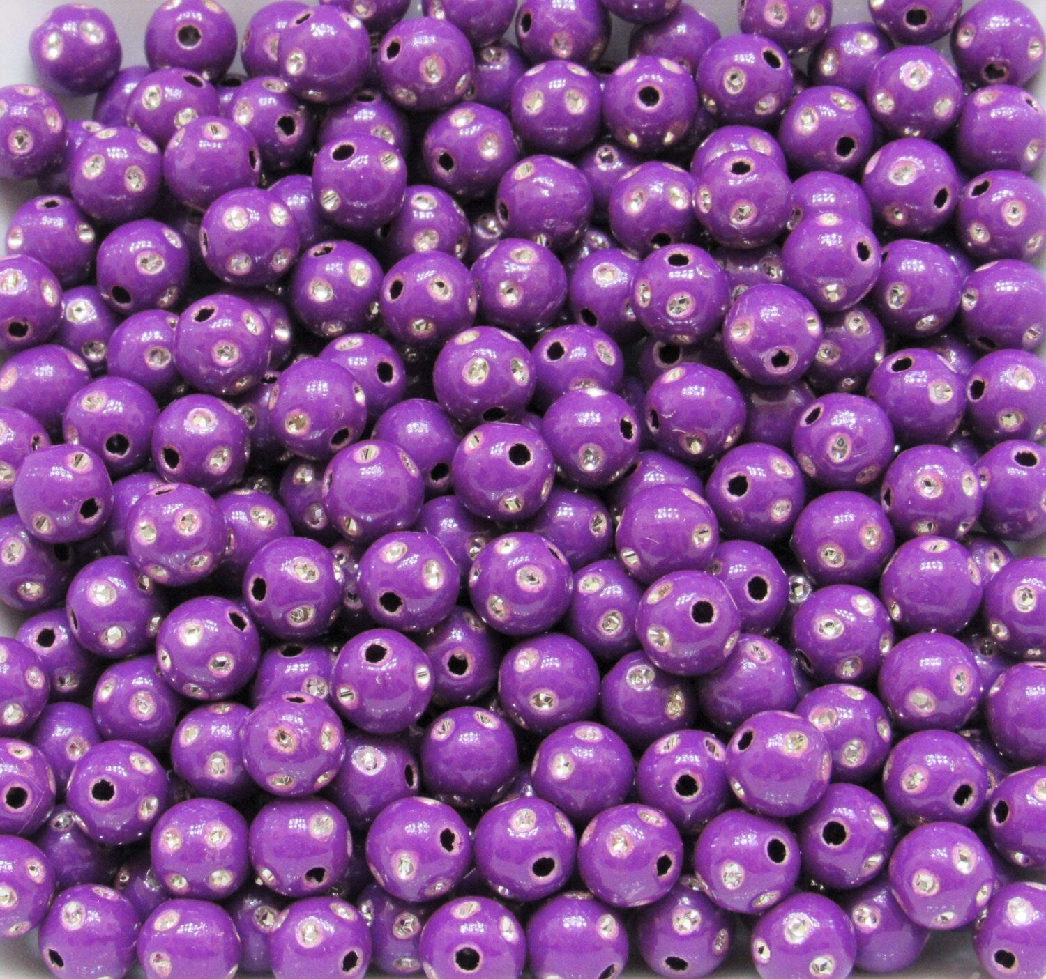 Violet 8mm Bling Bubblegum Beads, Chunky Bubblegum Beads,  Acrylic Beads, Chunky Necklace Supply Bead, Chunky Gumball Beads