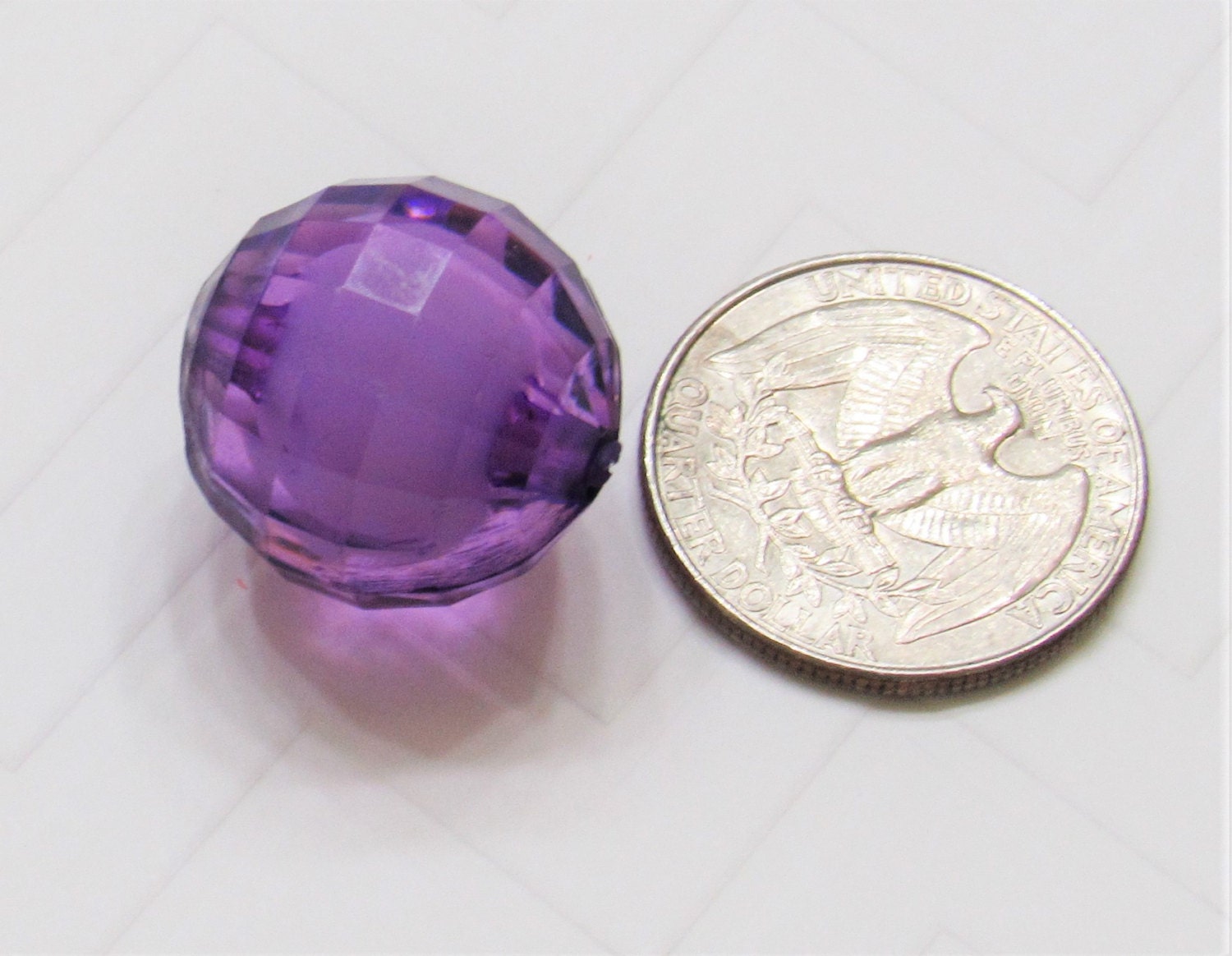 20mm Purple Bead In A Bead, Bubblegum Beads, Faceted Chunky Beads, Transparent Bubblegum Bead, Chunky Necklace Supply Bead, Jewelry Bead